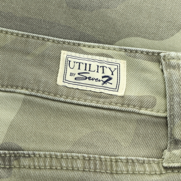 Seven7 CAMO Utility Ankle Skinny Pants Women 4 Green Cotton/Spandex - Picture 9 of 15